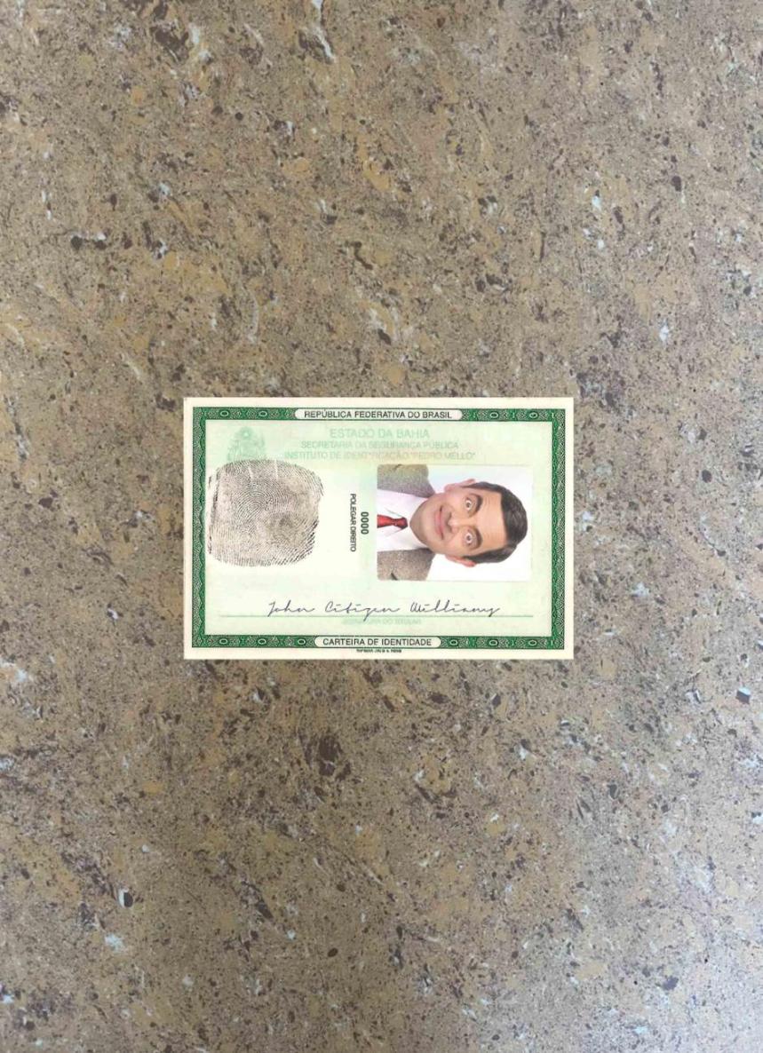 Downloadable Brazil ID template (2008 2010) photolook FRONT